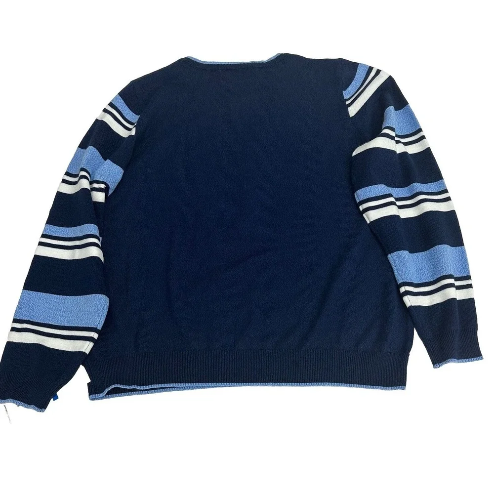 Alfred Dunner Women's Petite Striped Sweater with Removable Necklace Size PXL NW - Picture 6 of 12
